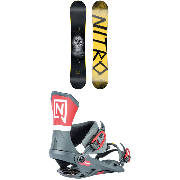 Nitro Beast Snowboard + Team Pro Snowboard Bindings 2024
