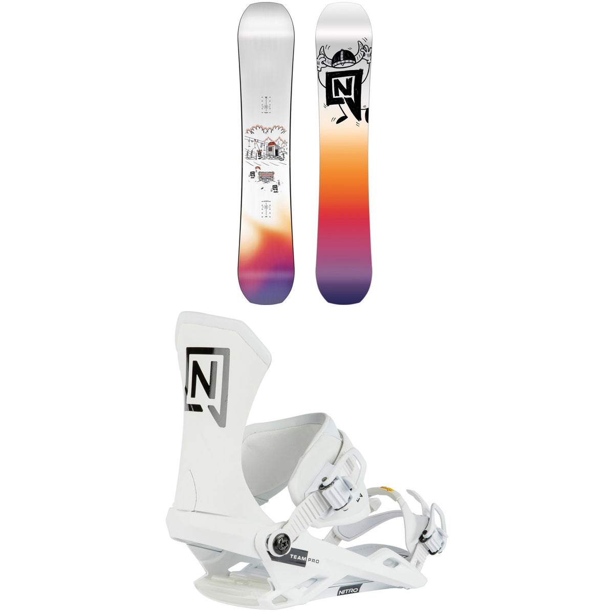 Nitro Team Pro Marcus Kleveland Snowboard + Team Pro Snowboard Bindings 2024