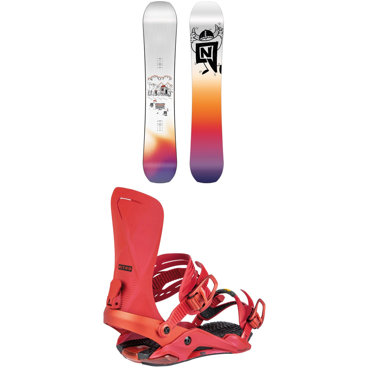 Nitro Team Pro Marcus Kleveland Snowboard + Phantom Snowboard Bindings 2024