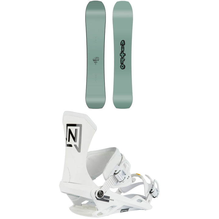Nitro Banker Snowboard + Team Pro Snowboard Bindings 2024