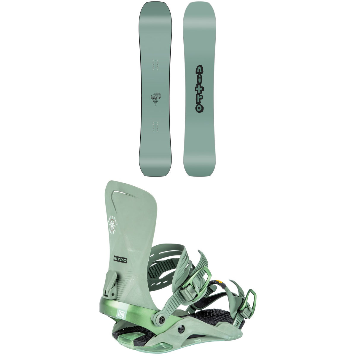Nitro Banker Snowboard + Phantom Snowboard Bindings 2024