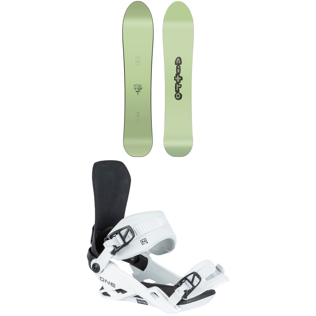 Nitro Slash Snowboard + One Snowboard Bindings 2024