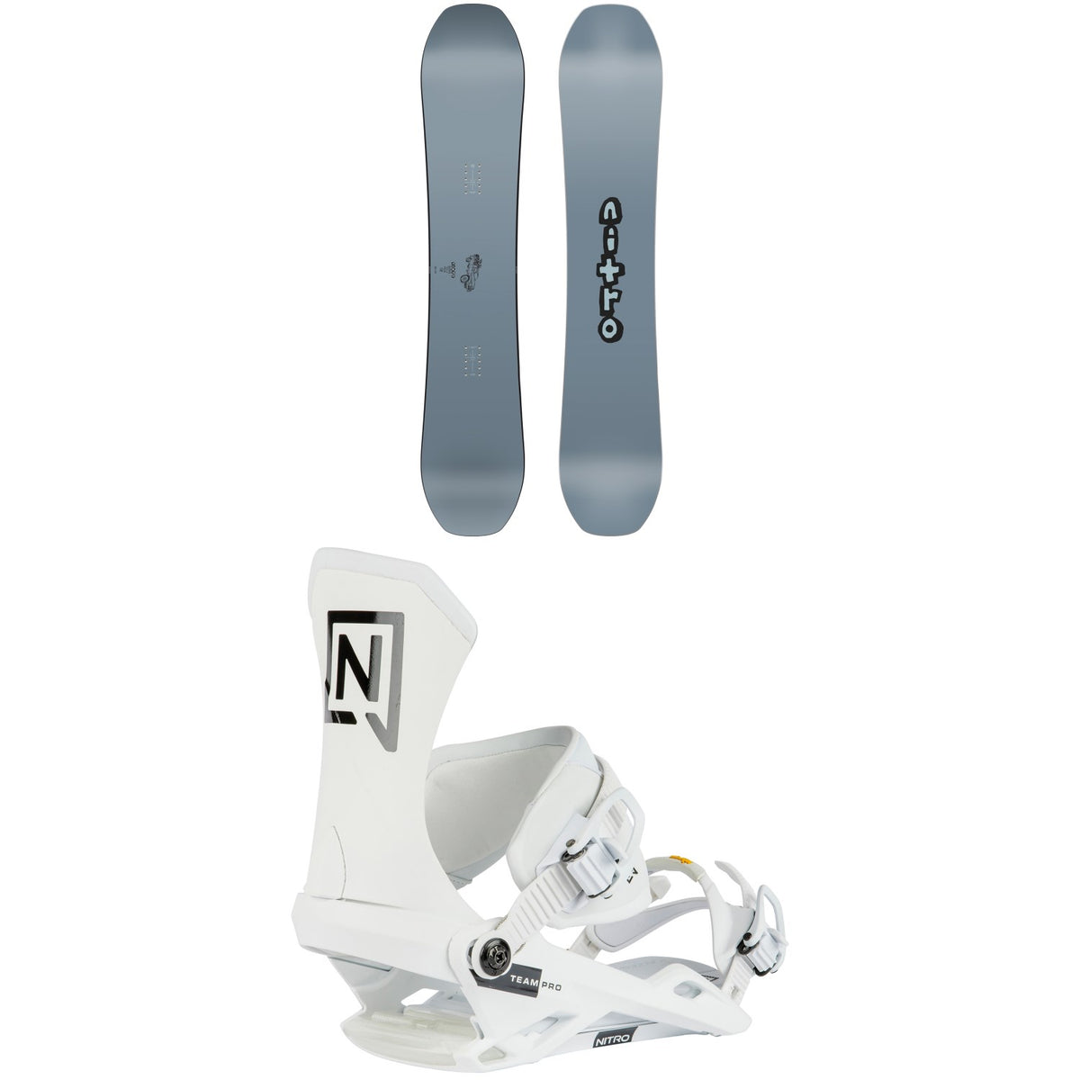 Nitro Basher Snowboard + Team Pro Snowboard Bindings 2024