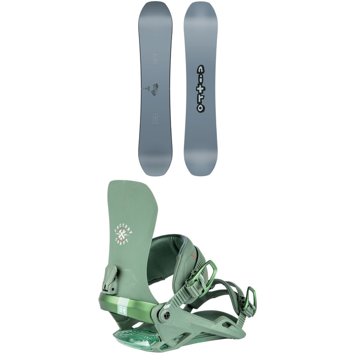 Nitro Basher Snowboard + One Snowboard Bindings 2024