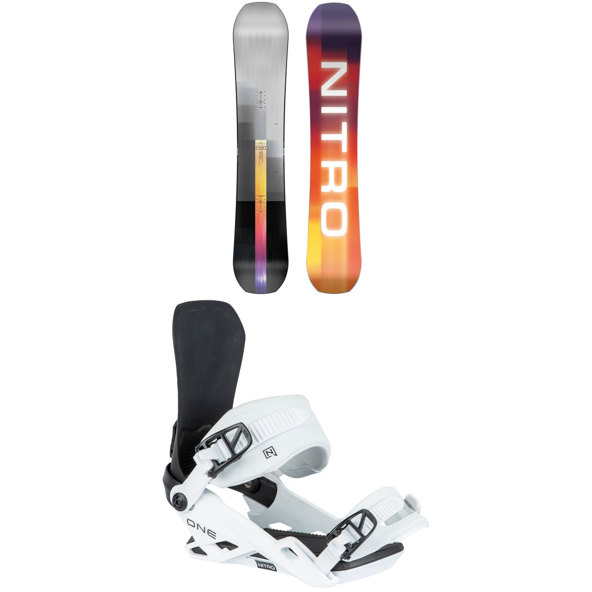 Nitro Team Snowboard + One Snowboard Bindings 2024
