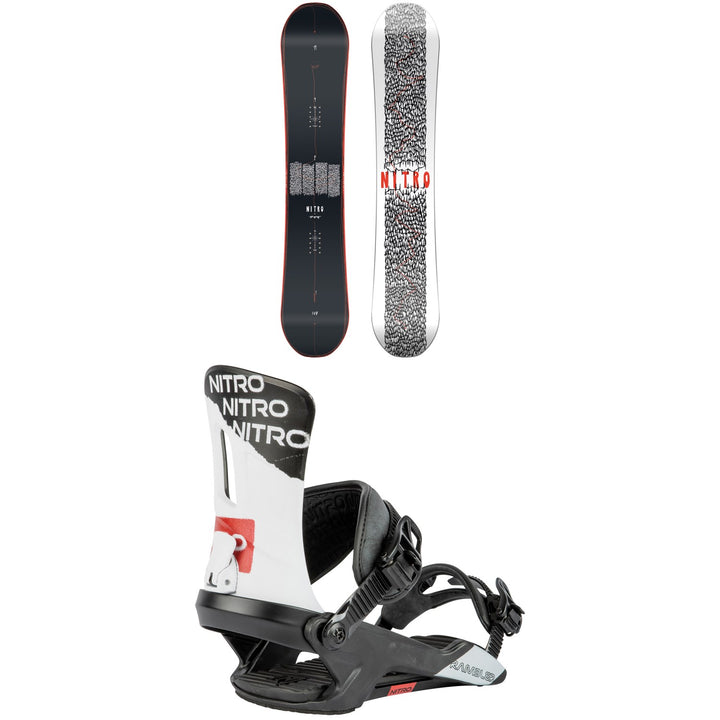 Nitro T1 X FFF Snowboard + Rambler Snowboard Bindings 2024