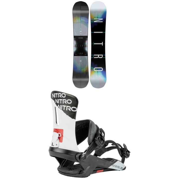 Nitro Cinema Snowboard + Rambler Snowboard Bindings 2024