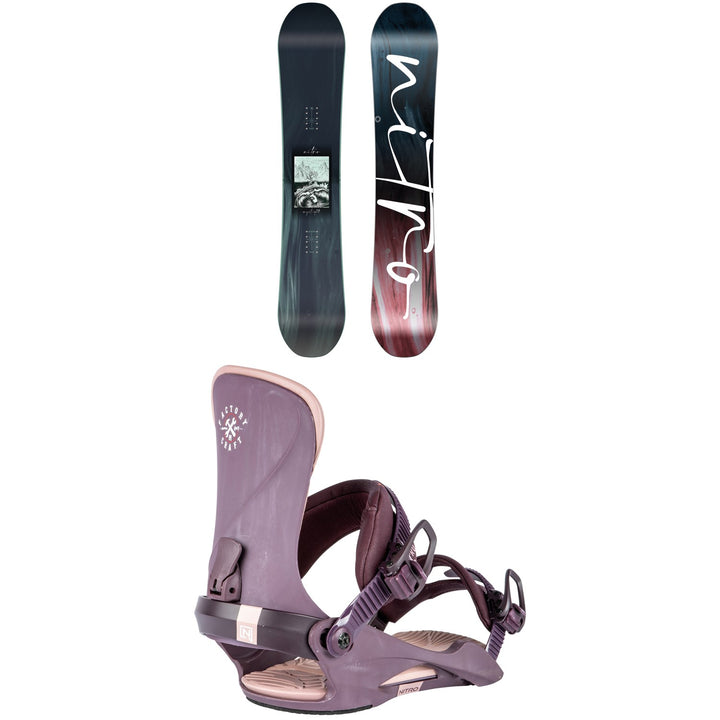 Nitro Mystique Snowboard + Cosmic Snowboard Bindings - Women's 2024