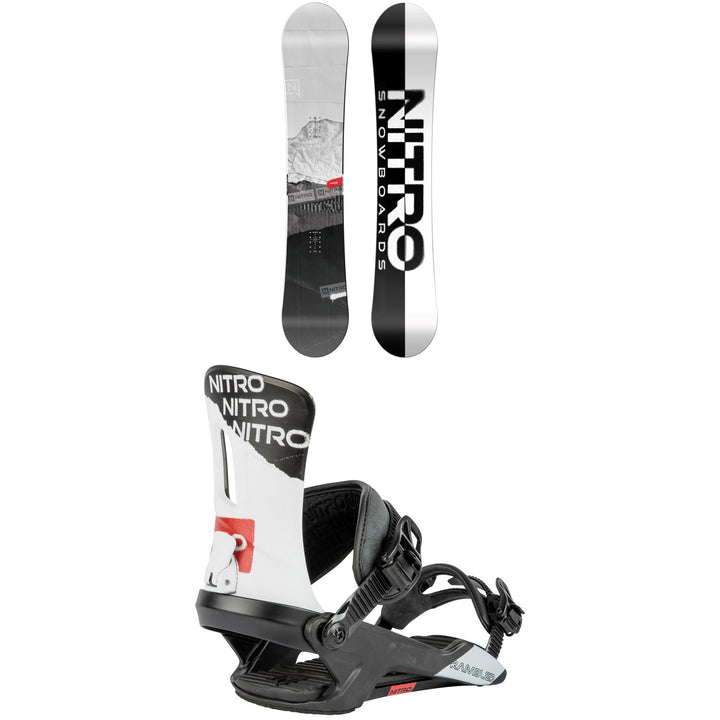 Nitro Prime Raw Snowboard + Rambler Snowboard Bindings 2024