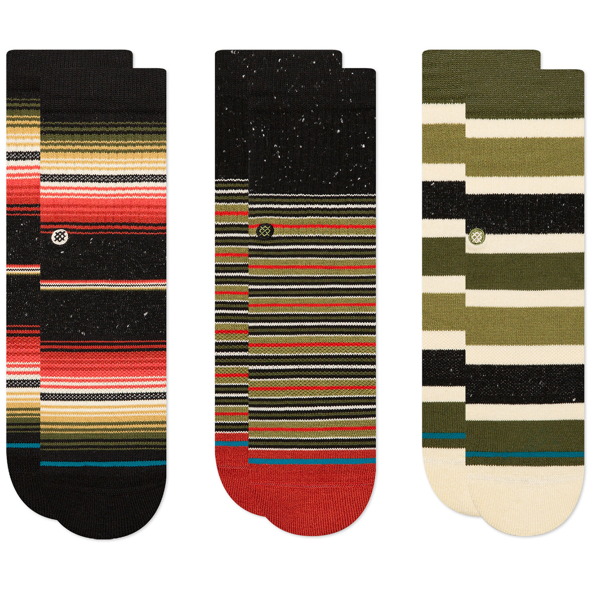 Stance Merry 3-Pack Socks - Kids' Red