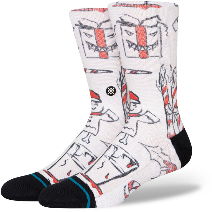 Stance Angry Holidayz Socks Off White