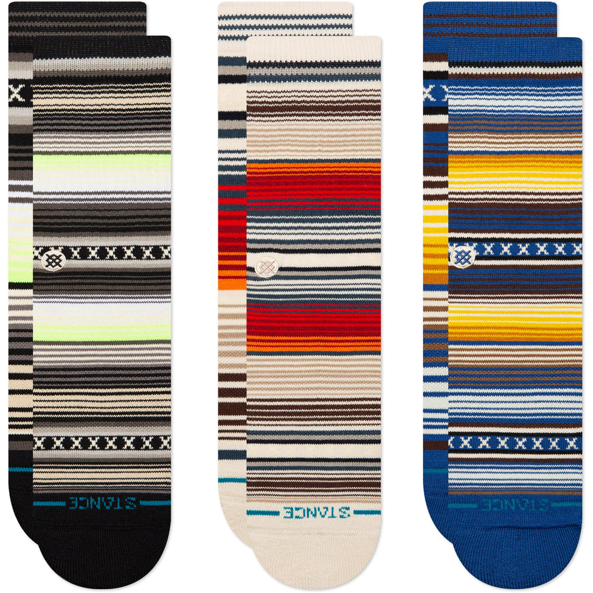 Stance Curren 3-Pack Socks Multi