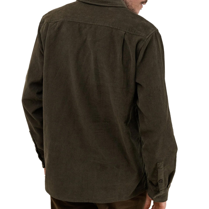 Rhythm Corduroy Long Sleeve Shirt - Men's Olive
