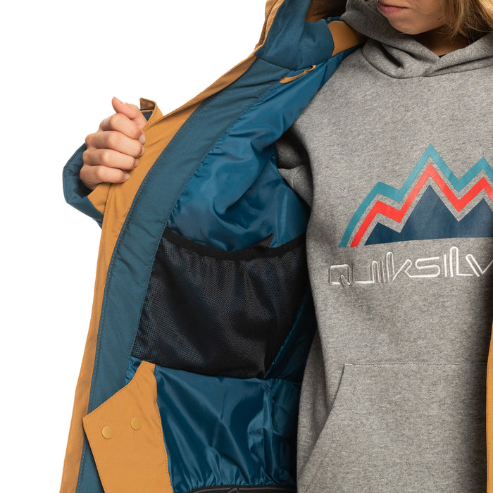 Quiksilver Mission Block Jacket - Boys' Bone Brown