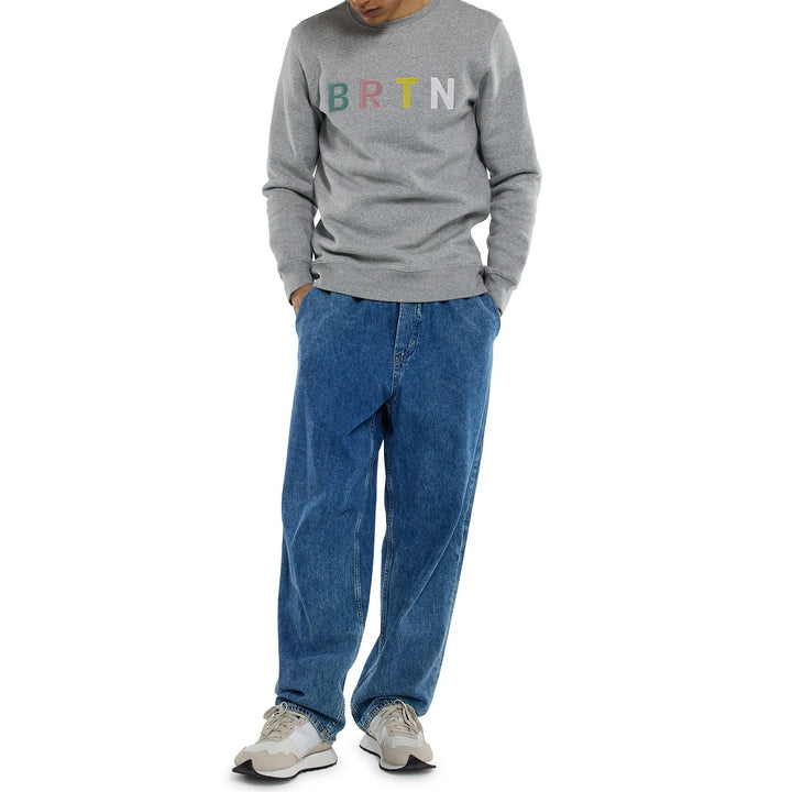 Burton BRTN Crew Sweatshirt - Men's Gray Heather Multi