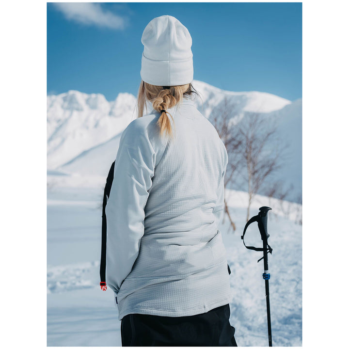 Burton AK Helium Grid Full-Zip Fleece - Women's Gray Cloud