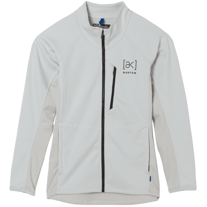 Burton AK Helium Grid Full-Zip Fleece - Women's Gray Cloud