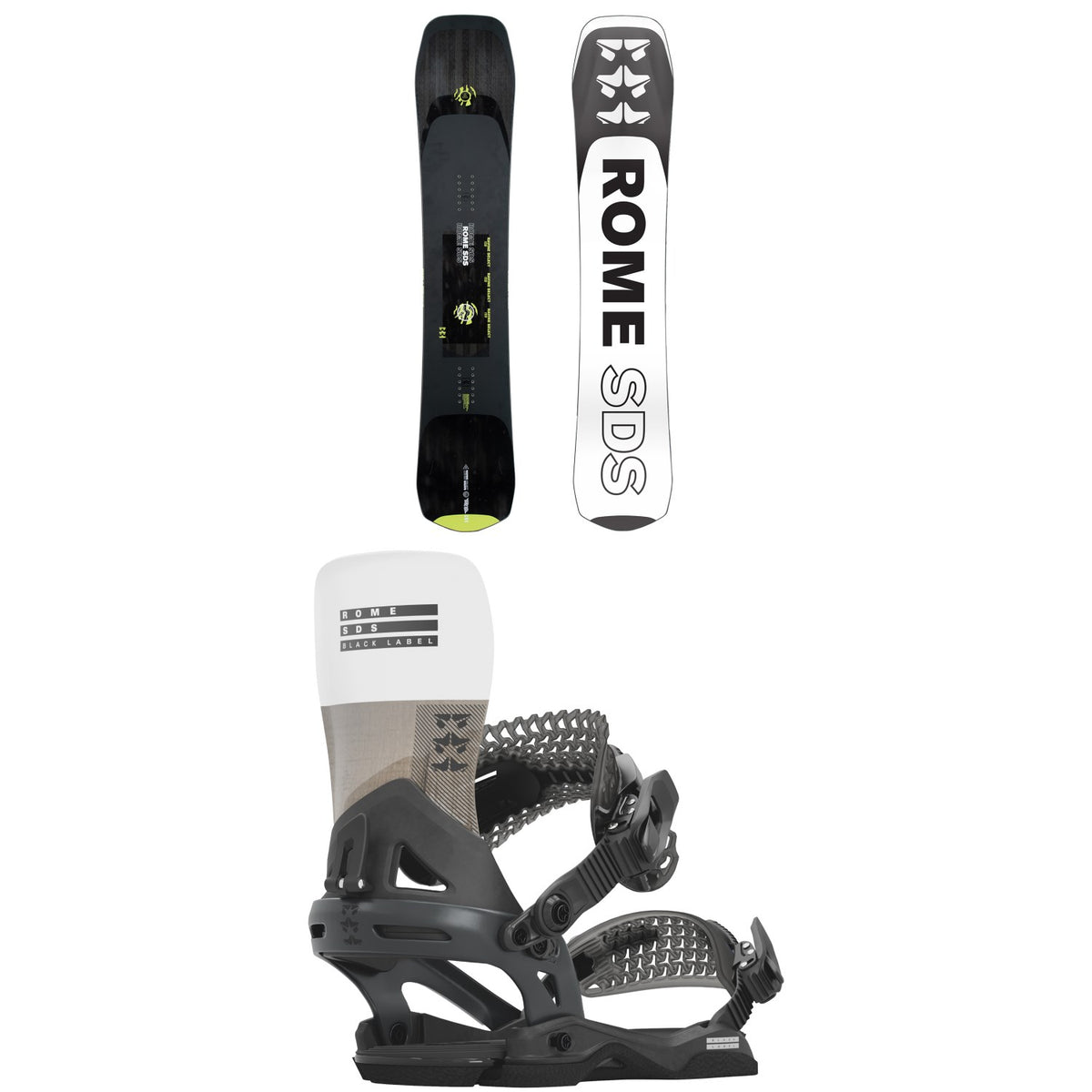 Rome Ravine Select Snowboard + Black Label Snowboard Bindings 2024
