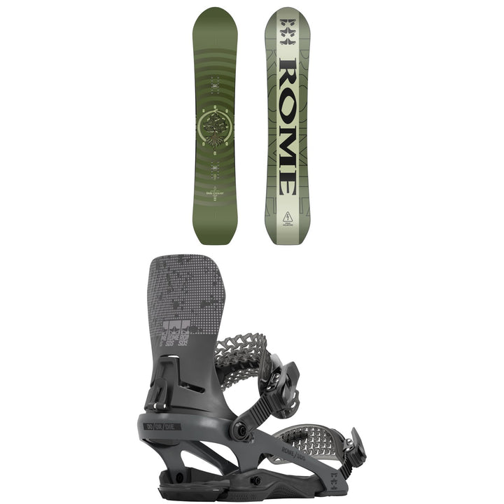 Rome Stale Crewzer Snowboard + D.O.D. Snowboard Bindings 2024