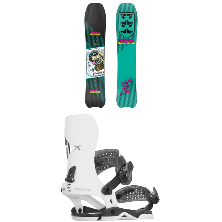 Rome Service Dog Snowboard + Vice Snowboard Bindings 2024