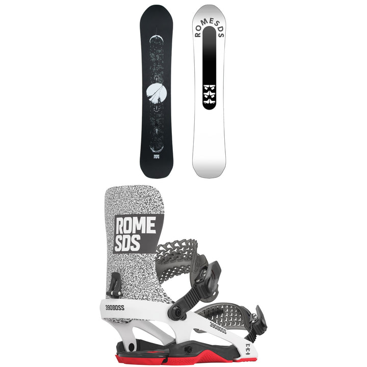 Rome Warden Snowboard + 390 Boss Snowboard Bindings 2024