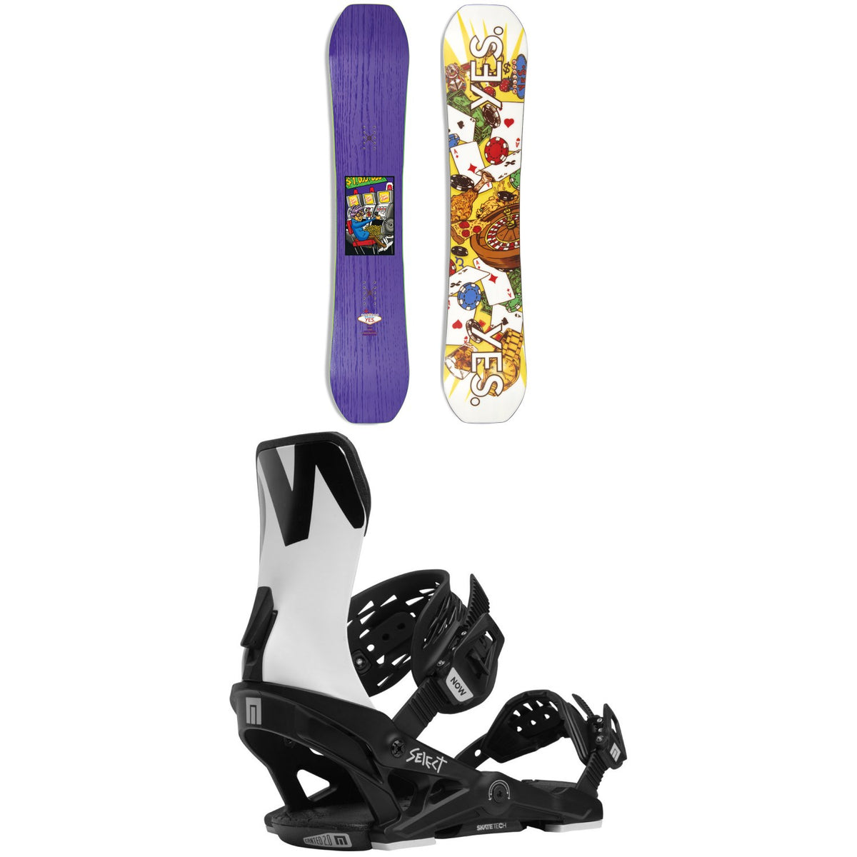 Yes. Jackpot Snowboard + Now Select Snowboard Bindings 2024