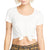 Volcom Lil Rib Tie Front Top - Women's Star White