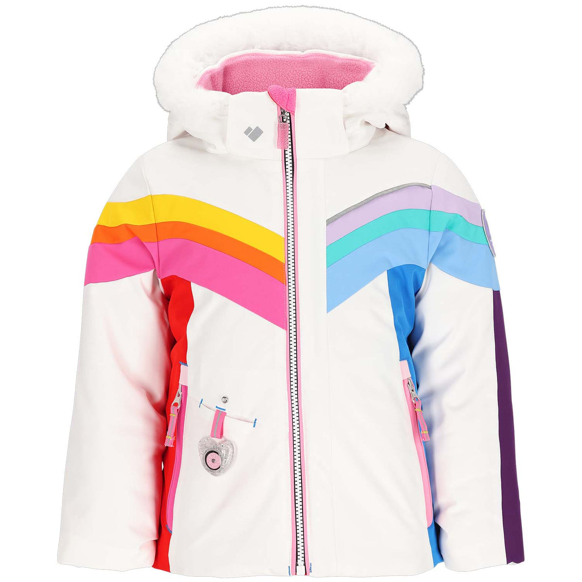 Obermeyer Cara Mia Faux Fur Jacket - Toddler Girls' White