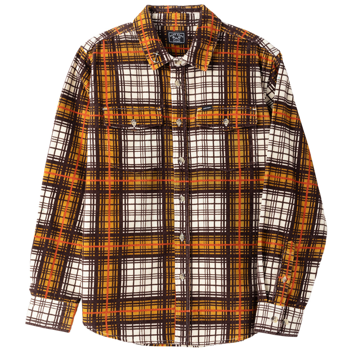 Dark Seas Haines Long-Sleeve Shirt - Men's Brown/Gold