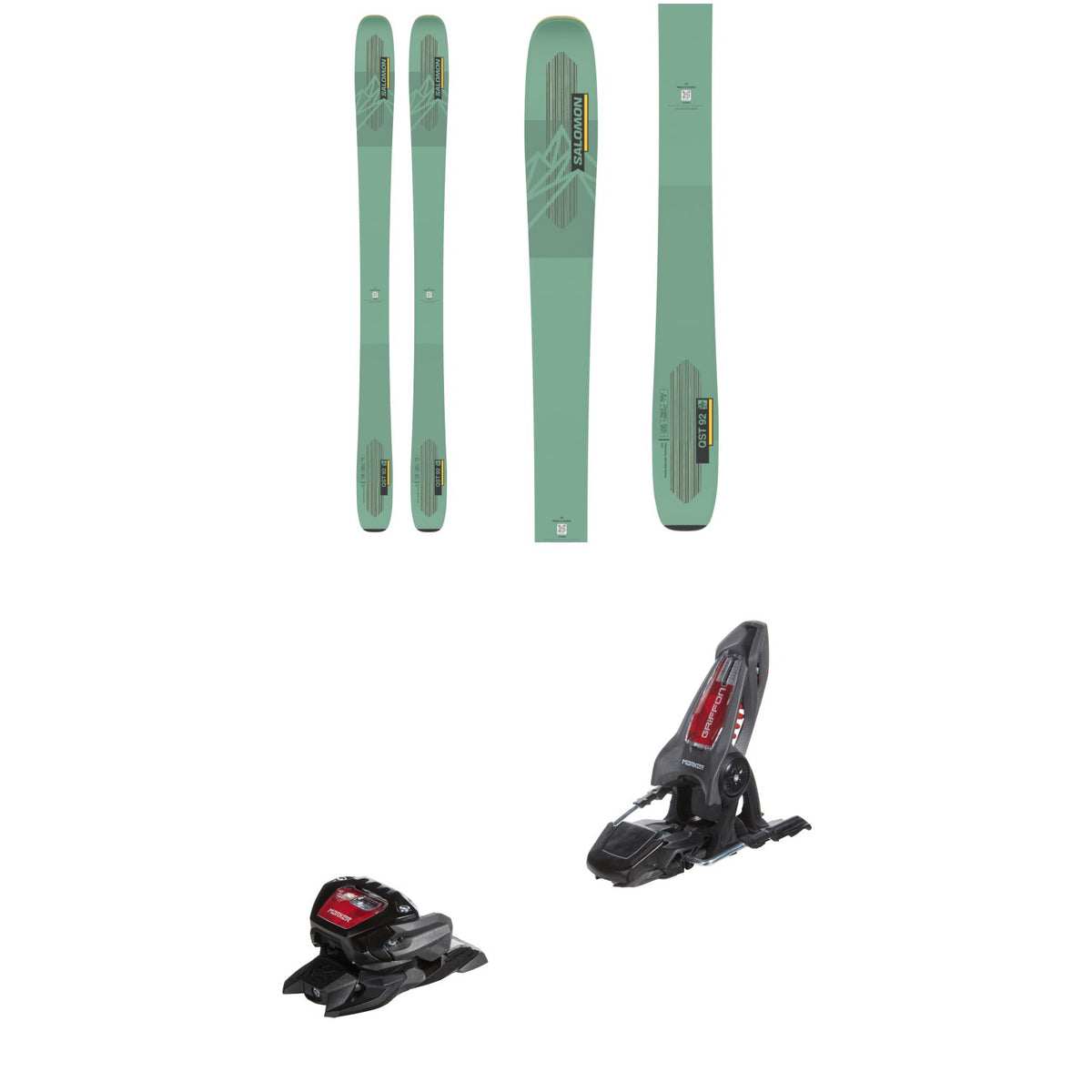 Salomon QST 92 Skis + Marker Griffon 13 ID Ski Bindings 2023