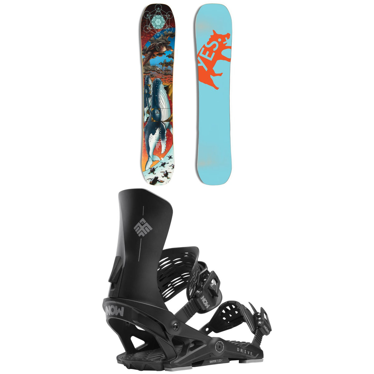 Yes. PYL UnInc DCP Snowboard + Now Drive Snowboard Bindings 2024