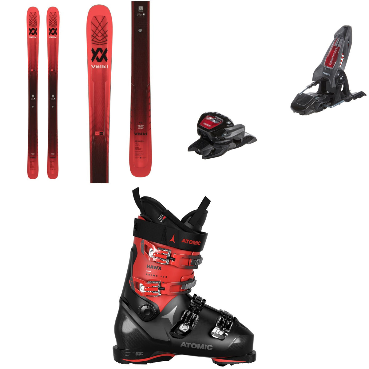 Völkl M6 Mantra Skis + Marker Griffon 13 ID Ski Bindings + Atomic Hawx Prime 100 GW Ski Boots 2024