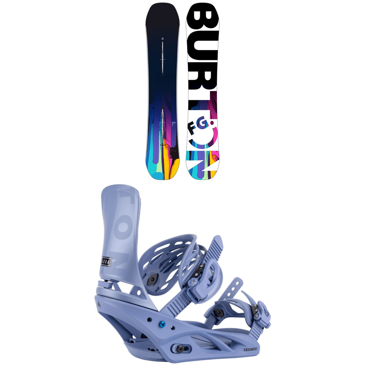 Burton Feelgood Flying V Snowboard + Lexa Snowboard Bindings - Women's 2024