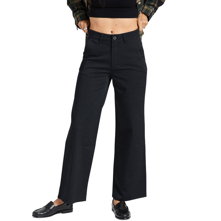 Brixton Victory Full Length Wide Leg Pants - Women's Black