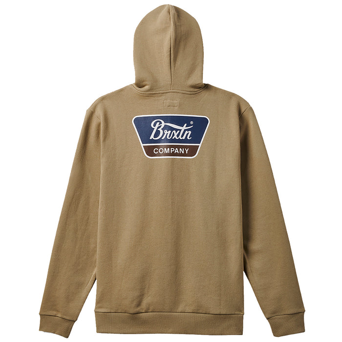 Brixton Linwood Hoodie - Men's Oatmeal/Deep Sea