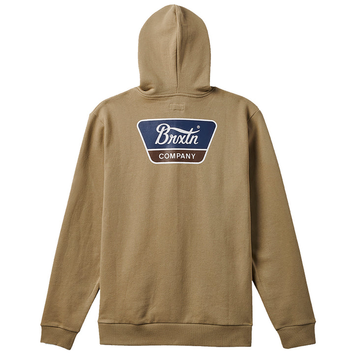 Brixton Linwood Hoodie - Men's Oatmeal/Deep Sea