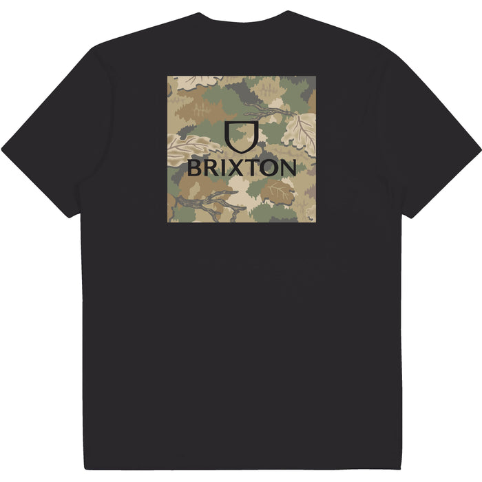Brixton Alpha Square T-Shirt - Men's Black/Leaf Camo