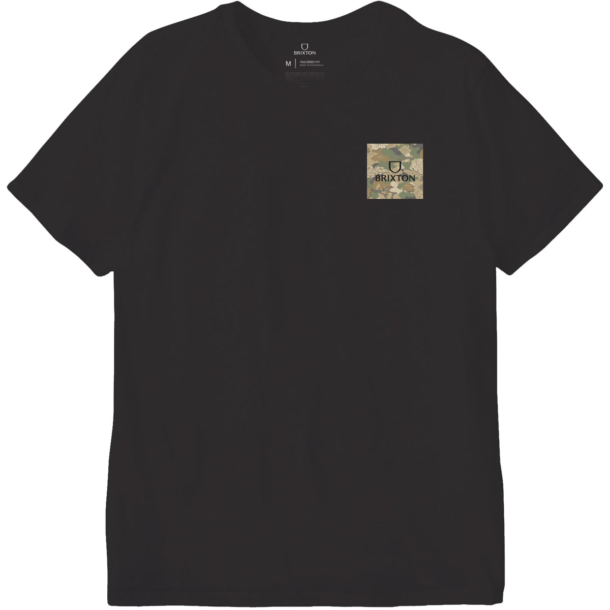 Brixton Alpha Square T-Shirt - Men's Black/Leaf Camo