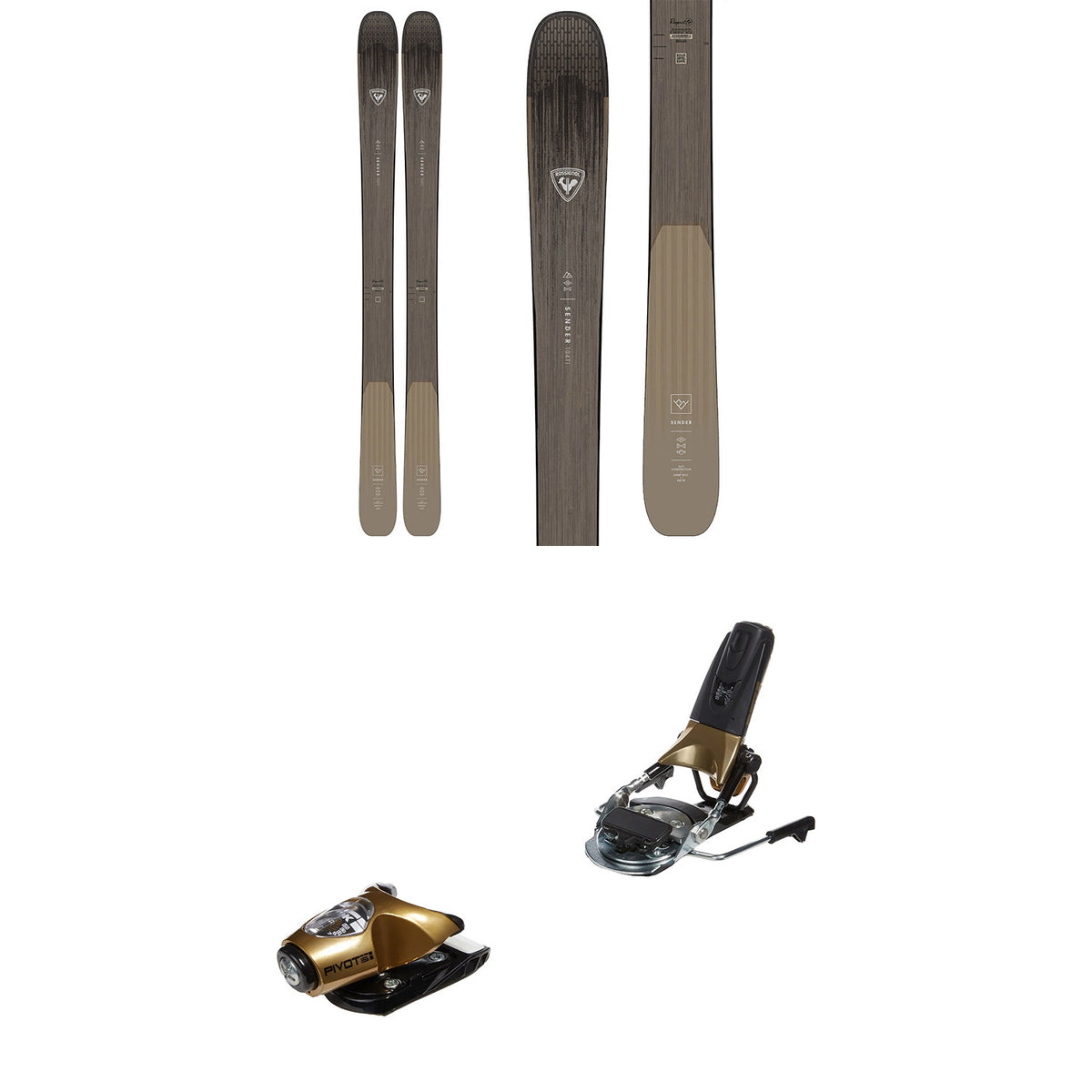 Rossignol Sender 104 TI Skis + Look Pivot 15 GW Ski Bindings 2023