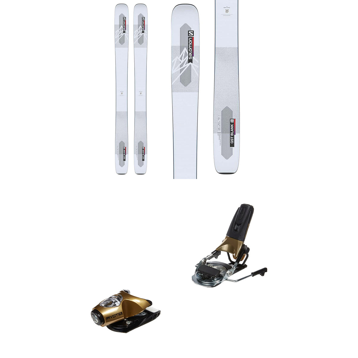 Salomon QST Blank Skis + Look Pivot 15 GW Ski Bindings 2023