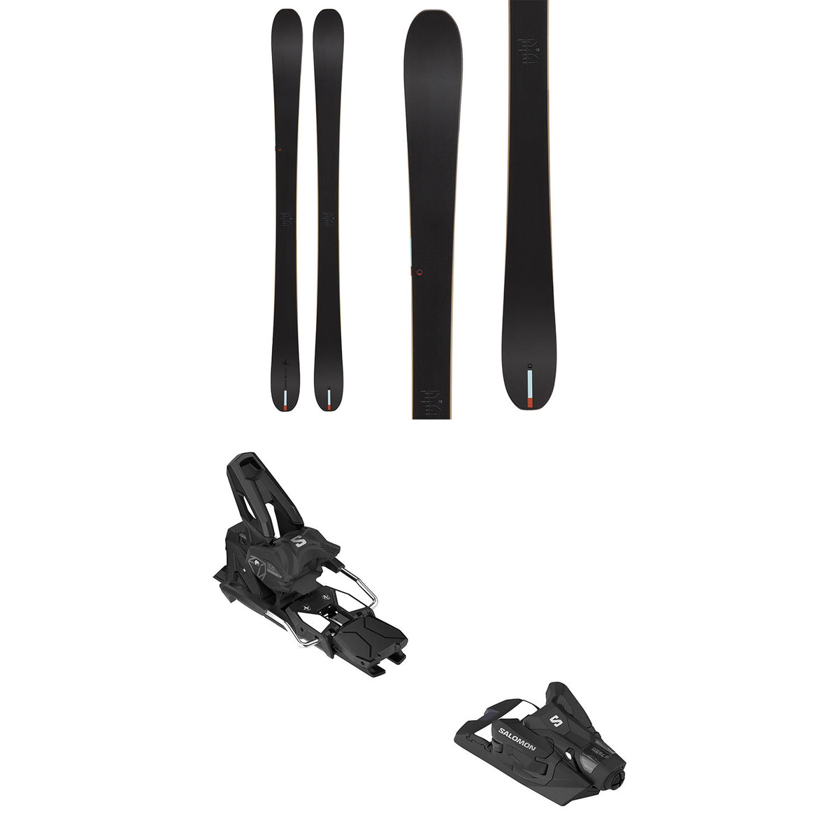 Season Kin Skis + Salomon Strive 14 GW Ski Bindings 2023 Black