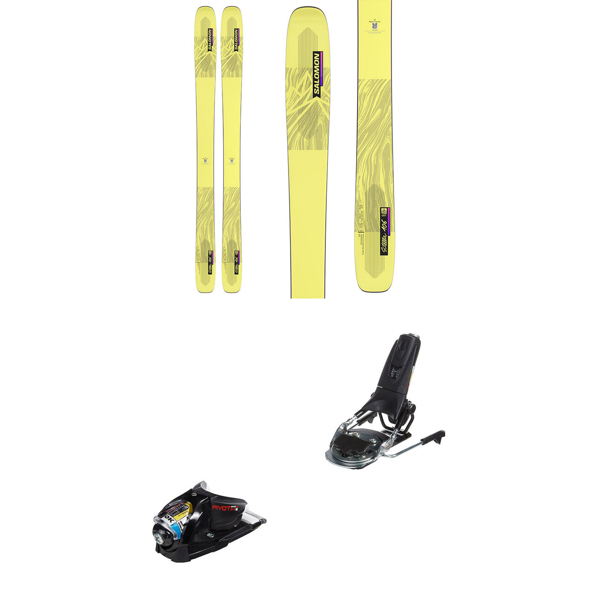 Salomon QST Stella 106 Skis + Look Pivot 14 GW Ski Bindings - Women's 2023