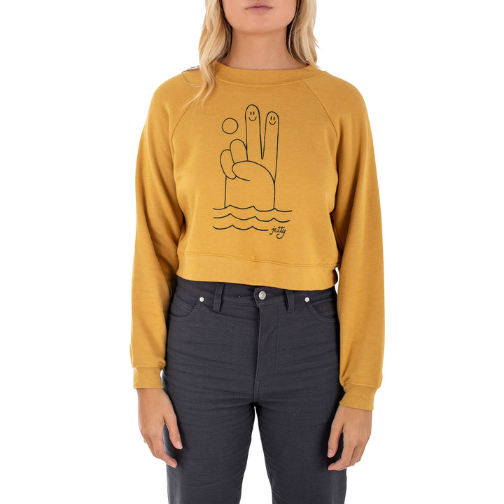 Jetty Deuces Crewneck - Women's Mustard