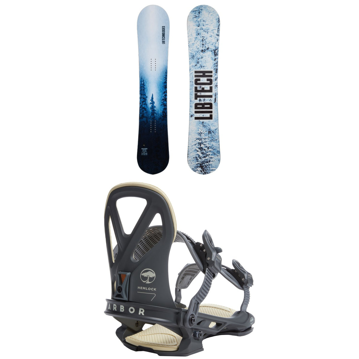 Lib Tech Cold Brew C2 Snowboard + Arbor Hemlock LTD Snowboard Bindings 2023
