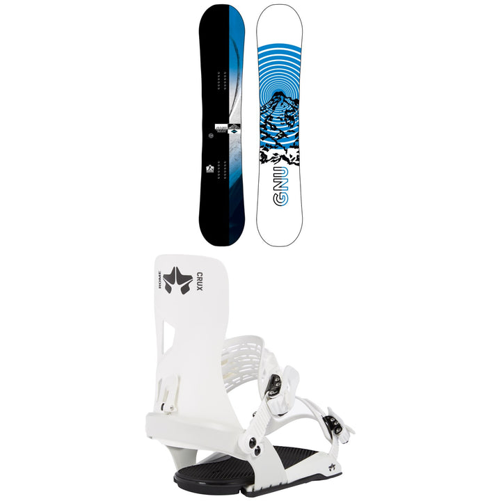 GNU GWO BTX Snowboard + Rome Crux SE Snowboard Bindings