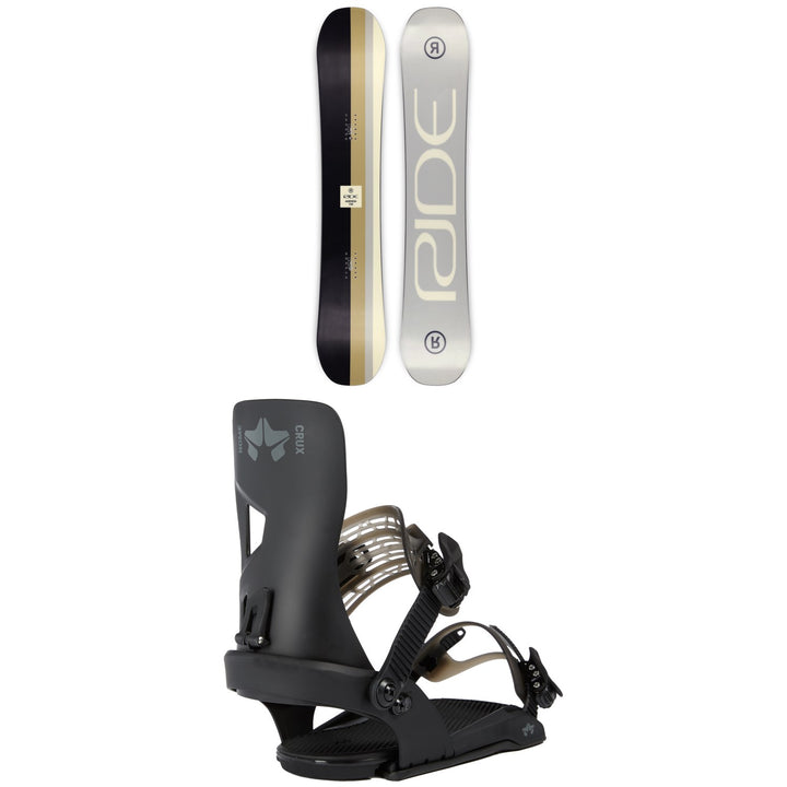 Ride Agenda Snowboard + Rome Crux SE Snowboard Bindings