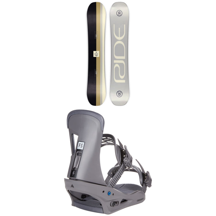 Ride Agenda Snowboard + Burton Freestyle Snowboard Bindings