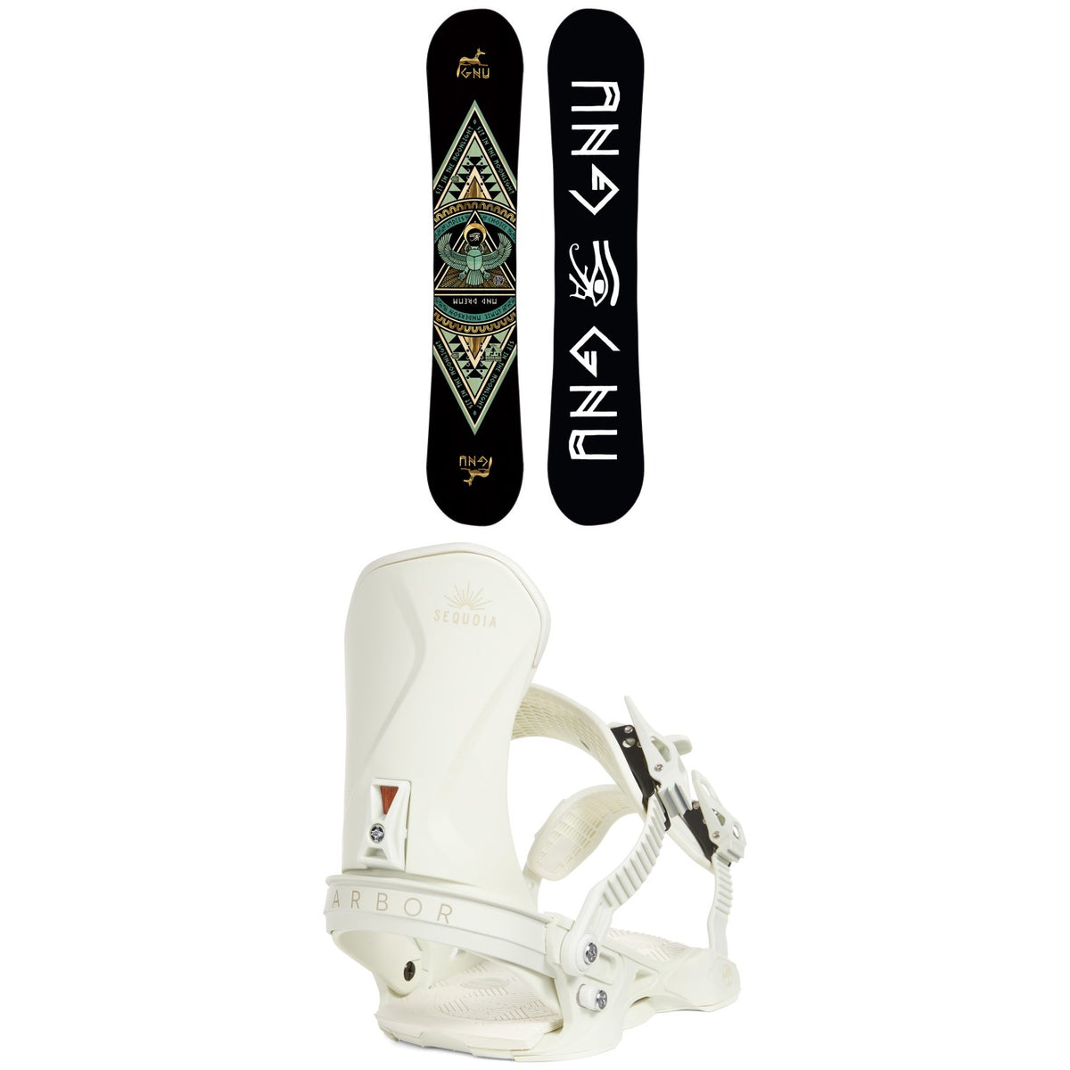 GNU Asym Ladies Choice C2X Snowboard + Arbor Sequoia LTD Snowboard Bindings - Women's 2023