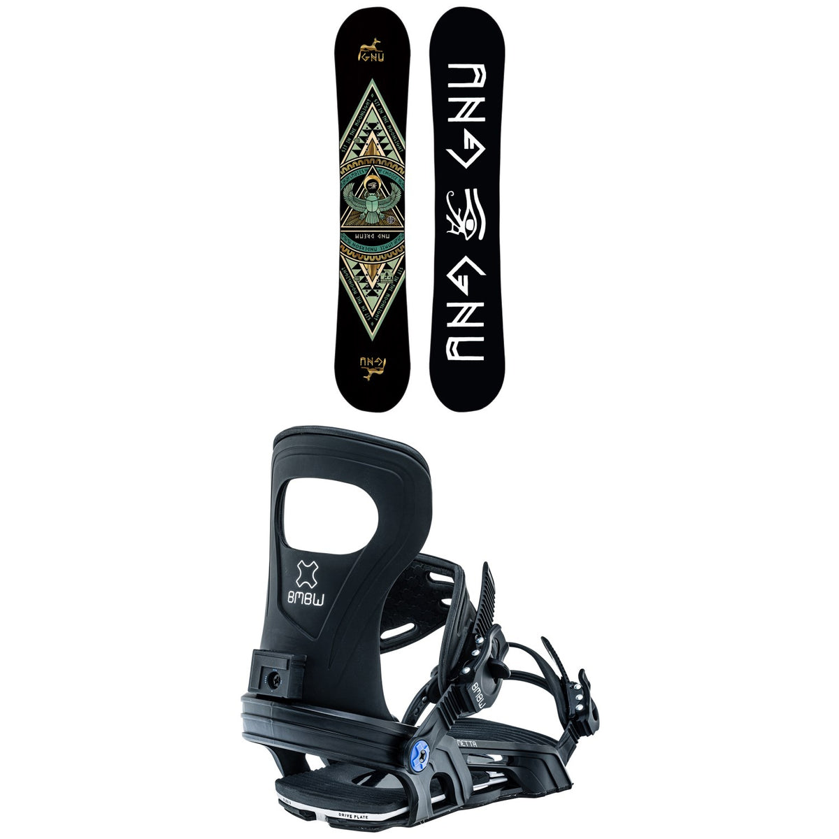 GNU Asym Ladies Choice C2X Snowboard + Bent Metal Metta Snowboard Bindings - Women's 2023