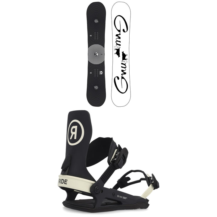 GNU Riders Choice Asym C2X Snowboard + Ride C-6 Snowboard Bindings 2023